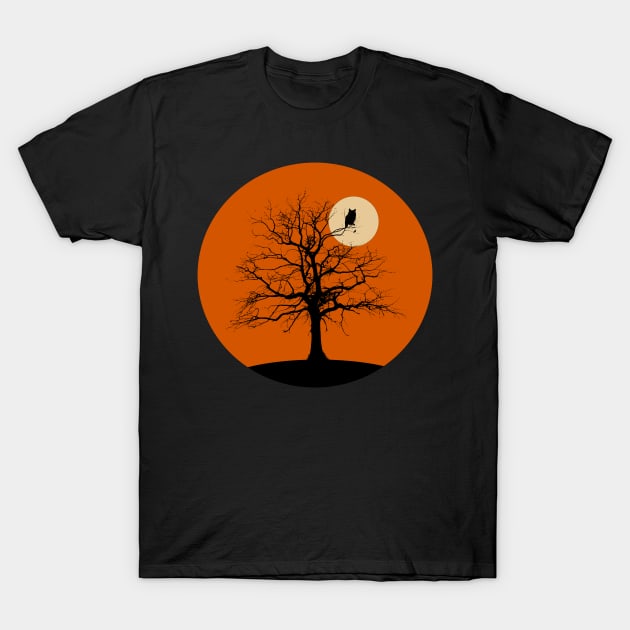 Night Owl orange T-Shirt by OneStopNerdShop